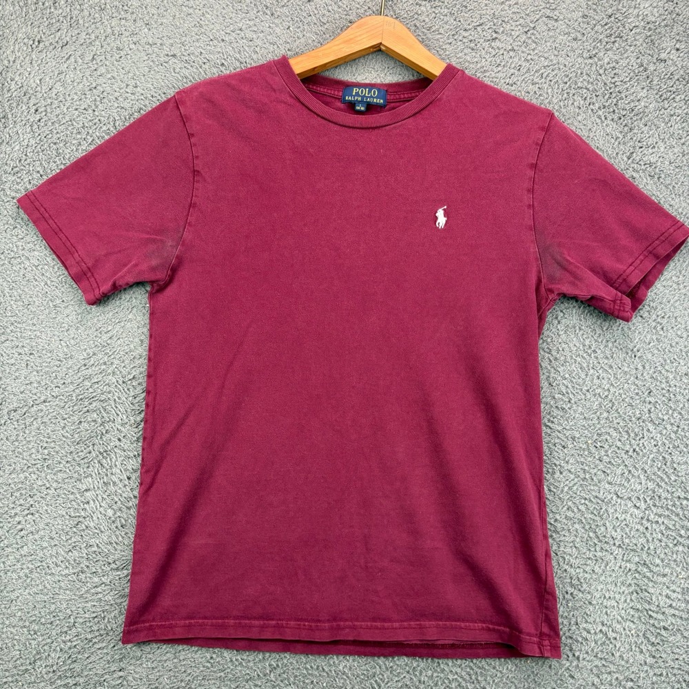 Polo Ralph Lauren‎ Kids Large 14-16 T-Shirt Burgundy Short Sleeve Pony Logo